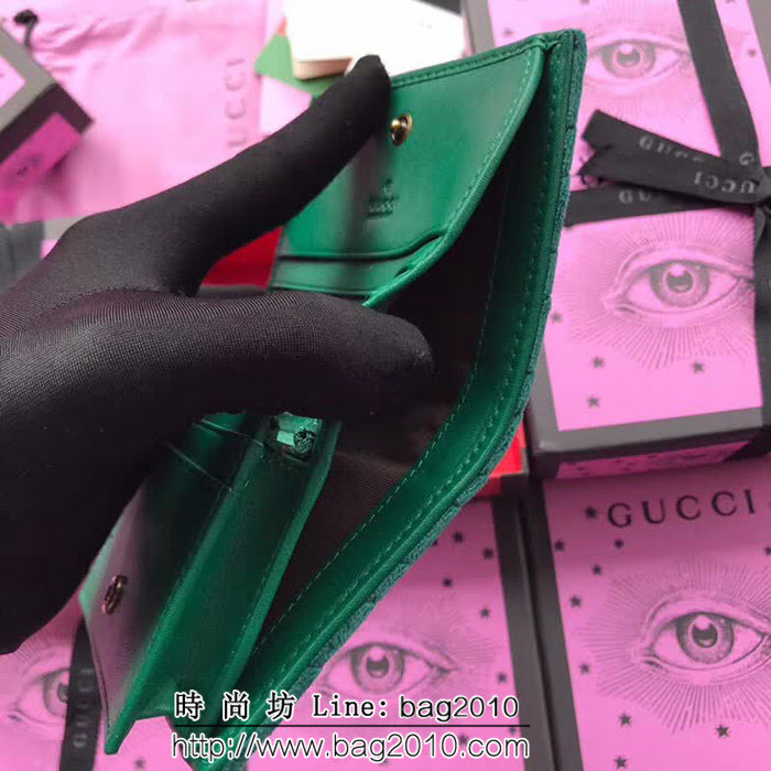 GUCCI古馳 歐洲正品原單 天鵝絨GG marmont小卡包 466492 綠色天鵝絨 WTG1353